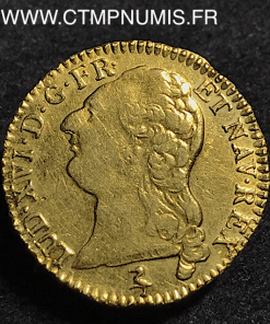 LOUIS XVI LOUIS D'OR AU BUSTE NU 1788 A PARIS