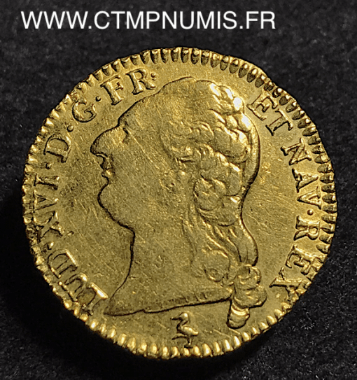 LOUIS XVI LOUIS D'OR AU BUSTE NU 1788 A PARIS