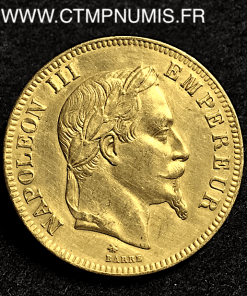 100 FRANCS OR NAPOLEON III LAUREE 1869 PARIS