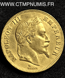 100 FRANCS OR NAPOLEON III LAUREE 1869  PARIS