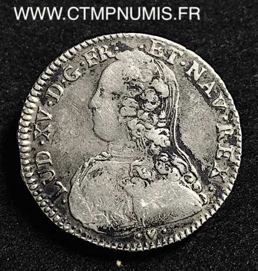 LOUIS XV DEMI ECU ARGENT 1738 BB STRASBOURG