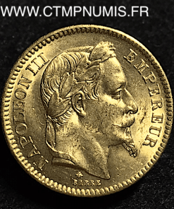 20 FRANCS OR NAPOLEON III 1866 A PARIS SPL