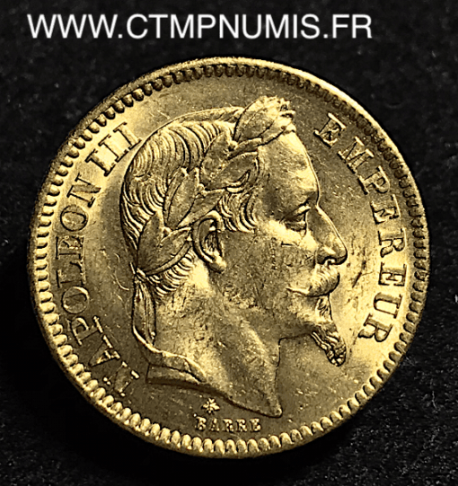 20 FRANCS OR NAPOLEON III 1866 A PARIS SPL