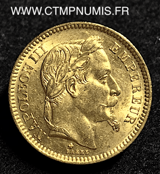 20 FRANCS OR NAPOLEON III 1864 STRASBOURG