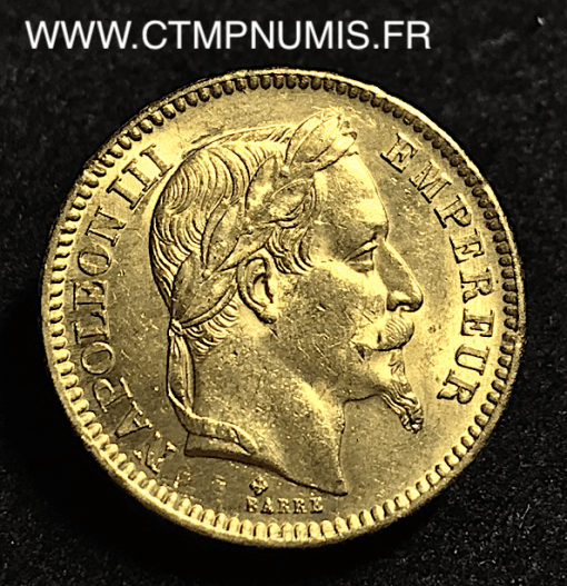 20 FRANCS OR NAPOLEON III 1863 STRASBOURG