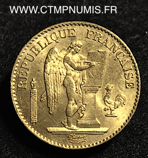 20 FRANCS OR GENIE III° REPUBLIQUE 1876 A PARIS