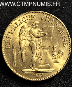 20 FRANCS OR GENIE III° REPUBLIQUE 1877 A PARIS