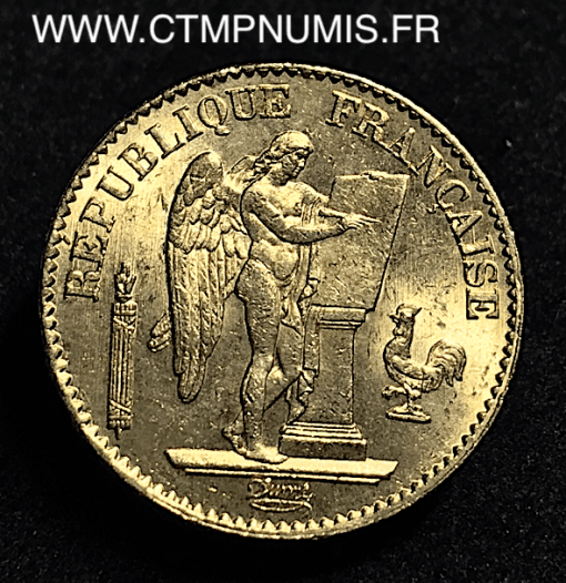 20 FRANCS OR GENIE III° REPUBLIQUE 1875 A PARIS