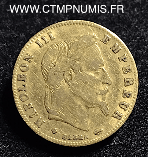 5 FRANCS OR NAPOLEON III 1867 BB STRASBOURG