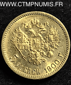 RUSSIE 5 ROUBLES OR NICOLAS II 1900