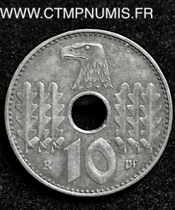 ALLEMAGNE 10 PFENNIG ZINC III° REICH 1940 A TTB