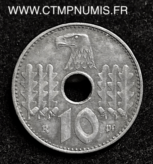 ALLEMAGNE 10 PFENNIG ZINC III° REICH 1940 A TTB