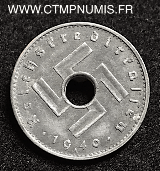 ALLEMAGNE 10 PFENNIG ZINC III° REICH 1940 A TTB