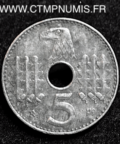 ALLEMAGNE 5 PFENNIG ZINC III° REICH 1940 A TTB