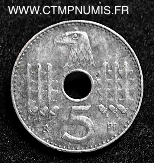 ALLEMAGNE 5 PFENNIG ZINC III° REICH 1940 A TTB