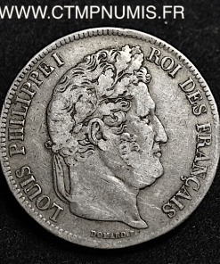 5 FRANCS ARGENT LOUIS PHILIPPE I° 1837 D LYON RARE