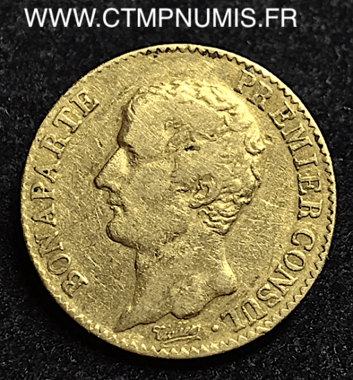 20 FRANCS OR BONAPARTE PREMIER CONSUL AN 12 A