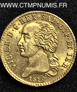 ITALIE SARDAIGNE 20 LIRE VICTOR EMMANUEL 1819