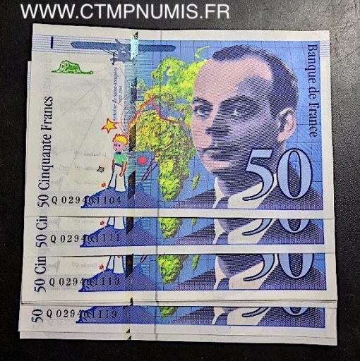 50 FRANCS SAINT EXUPERY TYPE 1992 1996 NEUF