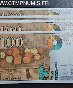 BILLET 100 FRANCS CEZANNE TYPE 1997 1998 NEUF