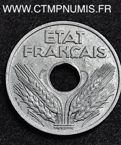 20 CENTIMES ZINC ETAT FRANCAIS 1942 SUP