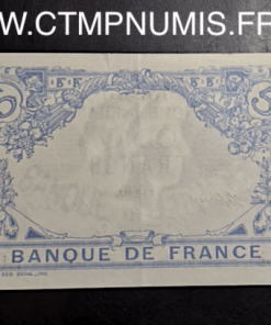 BILLET 5 FRANCS BLEU TYPE 1905 BALANCE 1916 SUP+