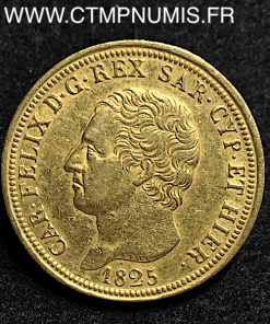 ITALIE 80 LIRE OR CHARLES FELIX 1825 TURIN