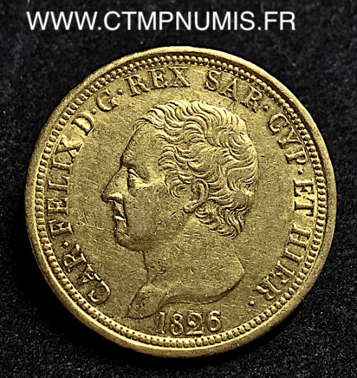 80,LIRE,OR,CHARLES,FELIX,1826,TURIN,