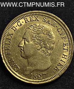 ITALIE  80 LIRE OR CHARLES FELIX 1827 GENES