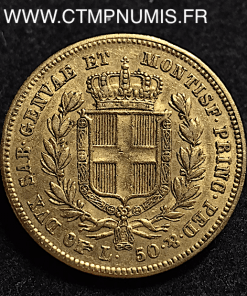  ITALIE 50 LIRE OR CHARLES ALBERT 1836 TURIN