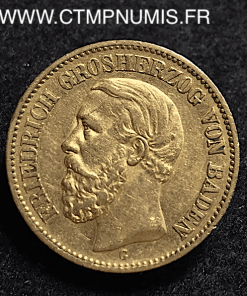 ALLEMAGNE BADEN 20 MARK OR FREDERIC 1873 G