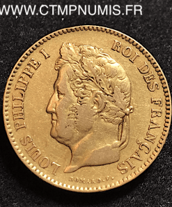 40 FRANCS OR LOUIS PHILIPPE I° 1832 B ROUEN