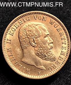 ALLEMAGNE WURTTEMBERG 20 MARK OR 1905 F SUP