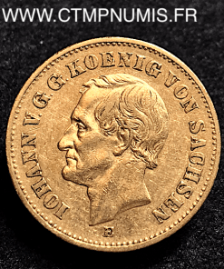  ALLEMAGNE SAXE 20 MARK OR 1873 E