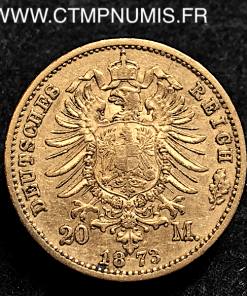  ALLEMAGNE SAXE 20 MARK OR 1873 E