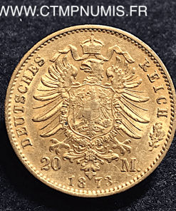 ALLEMAGNE HESSEN 20 MARK OR 1873 H