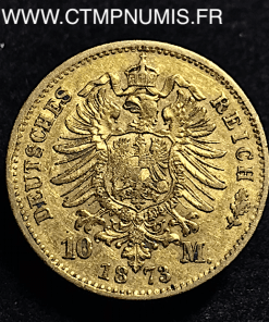 ALLEMAGNE BAVIERE 10 MARK OR LOUIS II 1873 D