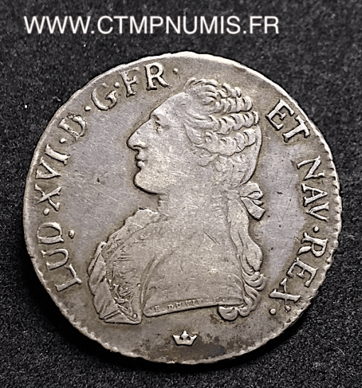 LOUIS XVI ECU BRANCHES D'OLIVIER 1791 M TOULOUSE