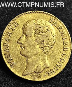 20 FRANCS OR BONAPARTE PREMIER CONSUL AN 12 A