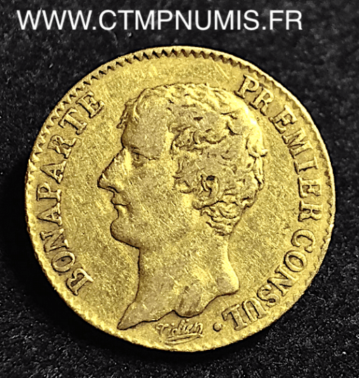 20 FRANCS OR BONAPARTE PREMIER CONSUL AN 12 A