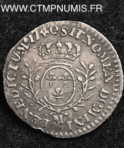  LOUIS XV 1/20 ECU ARGENT 1740 M TOULOUSE