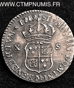 LOUIS XV X SOLS  FRANCE NAVARRE 1719 M TOULOUSE