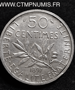 ESSAI 50 CENTIMES SEMEUSE 1897  MODULE 5 FRANCS