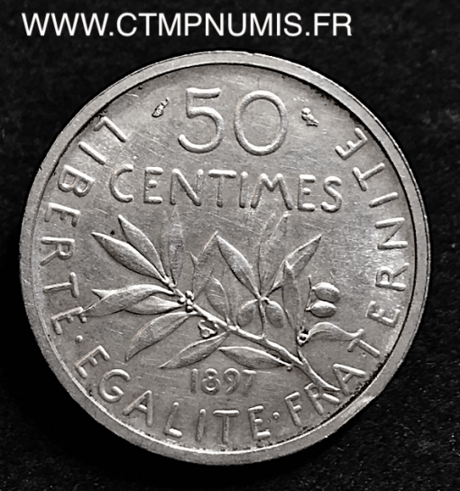 ESSAI 50 CENTIMES SEMEUSE 1897  MODULE 5 FRANCS