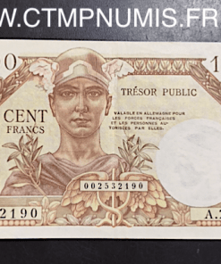 BILLET 100 FRANCS TRESOR PUBLIC 1955 SPL