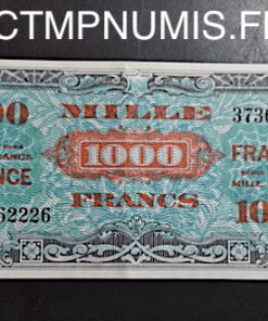 BILLET 1000 FRANCS VERSO FRANCE 1945 SANS SERIE