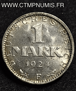 ALLEMAGNE 1 MARK ARGENT 1924 F SUP