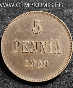 FINLANDE 5 PENNIA BRONZE 1899