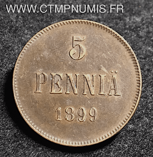 FINLANDE 5 PENNIA BRONZE 1899