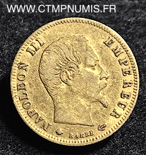 5 FRANCS OR NAPOLEON III 1859 BB STRASBOURG